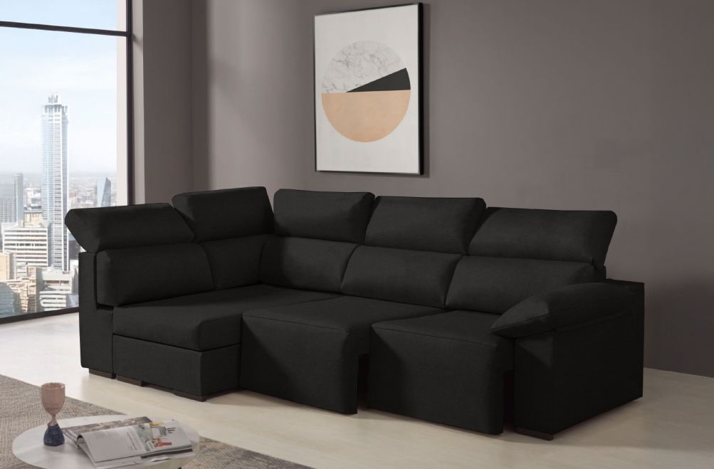 Sofá rinconera de tela Dener Extra de HOME - principal