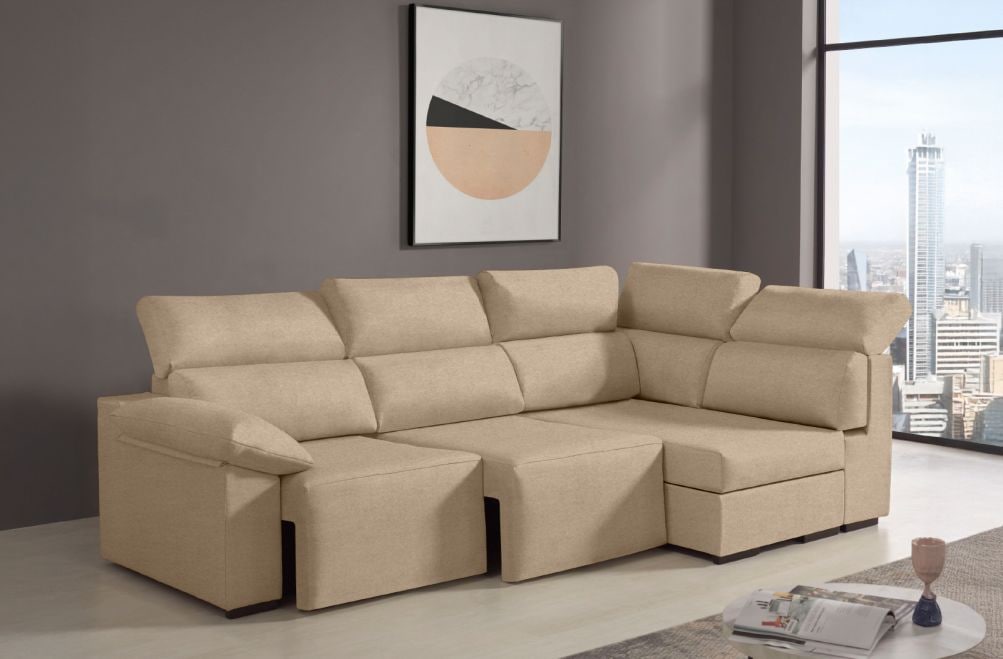 Sofá rinconera de tela Dener Extra de HOME - principal