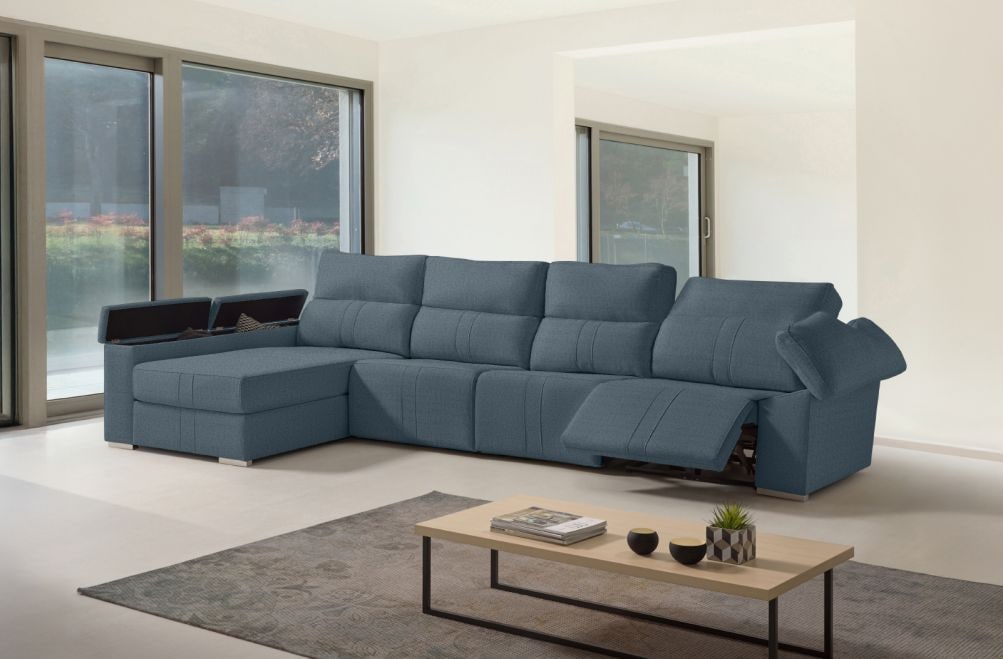 Sofá chaise longue relax de tela Coleman Plus de HOME - principal
