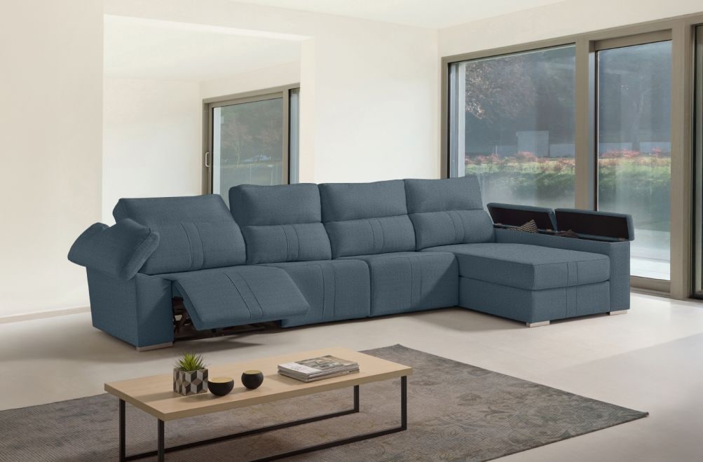 Sofá chaise longue relax de tela Coleman Plus de HOME - principal