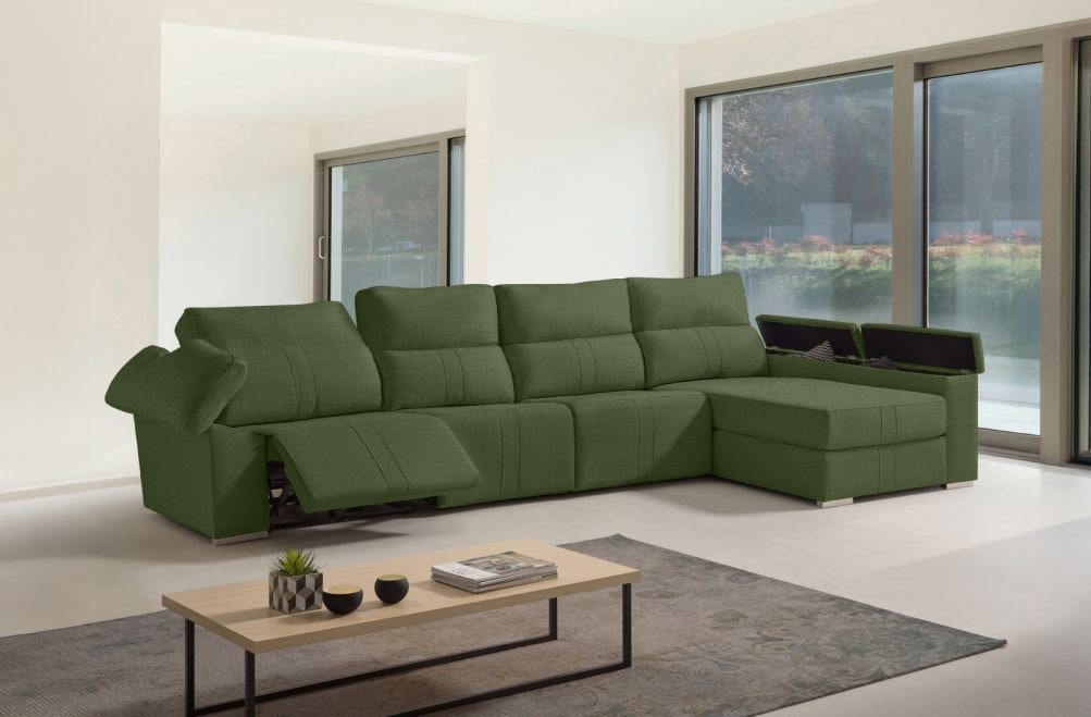 Sofá chaise longue relax de tela Coleman Plus de HOME - principal