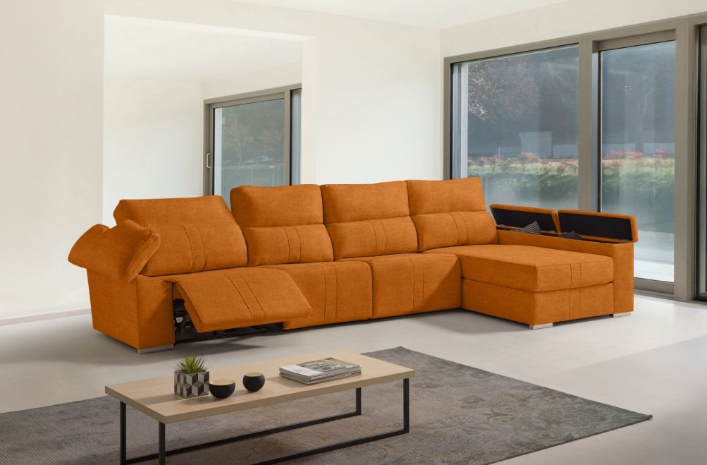 Sofá chaise longue relax de tela Coleman Plus de HOME - principal