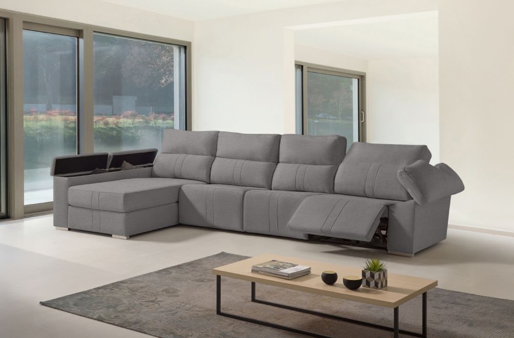 Sofá chaise longue relax de tela Coleman Plus de HOME - principal