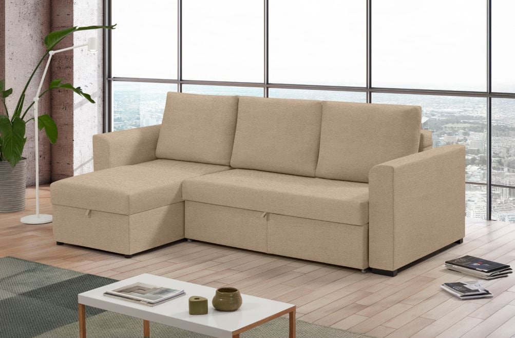 Sofá cama de tela Canal de HOME - principal