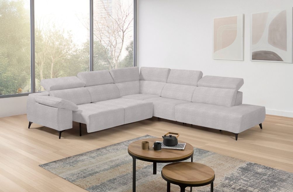 Sofá rinconera terminal de tela Loren de StyleKomfort - principal