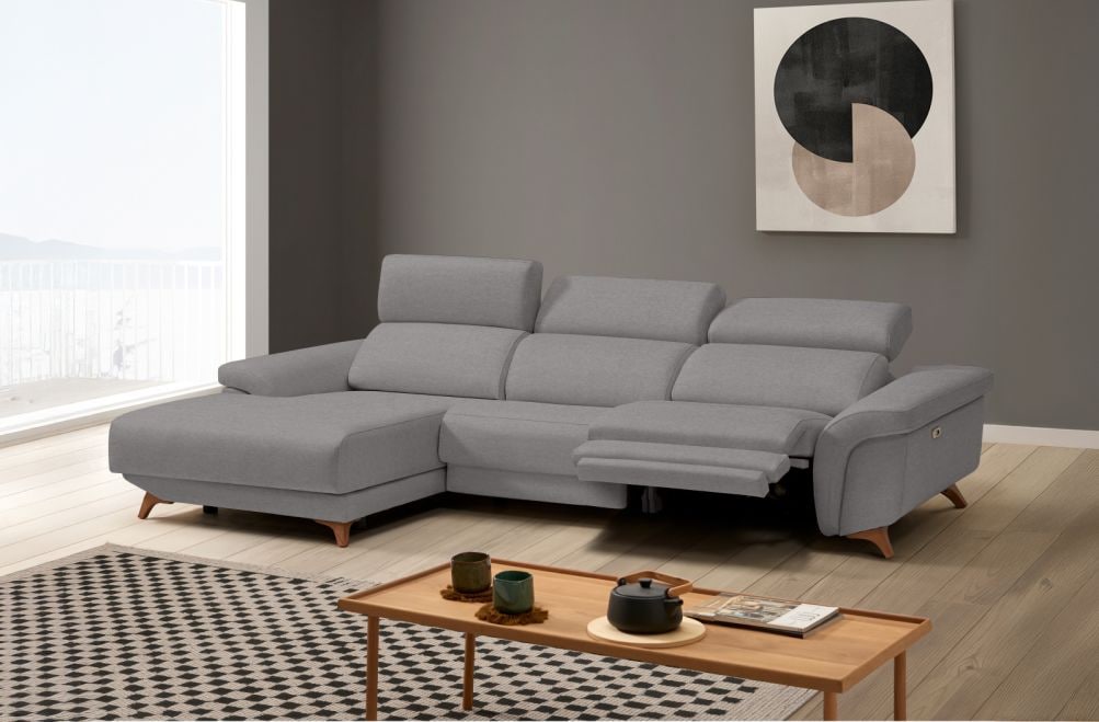 Sofá relax de tela Greta de HOME - principal