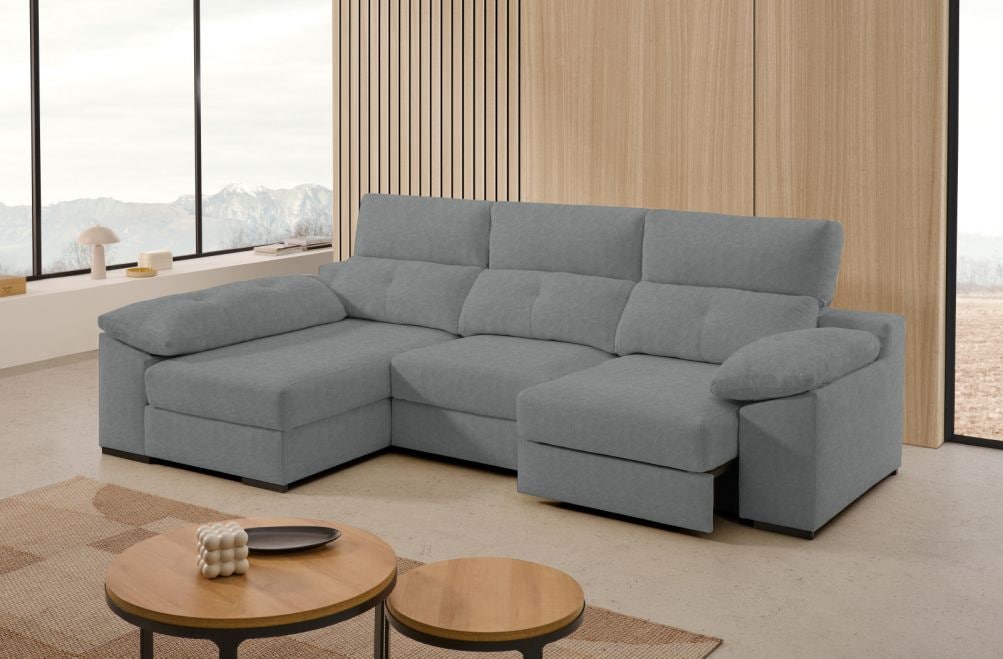 Sofá chaise longue de tela Next de StyleKomfort - principal