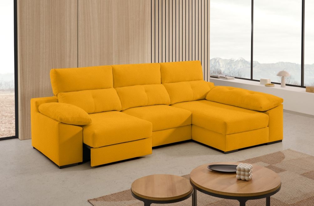 Sofá chaise longue de tela Next de StyleKomfort - principal