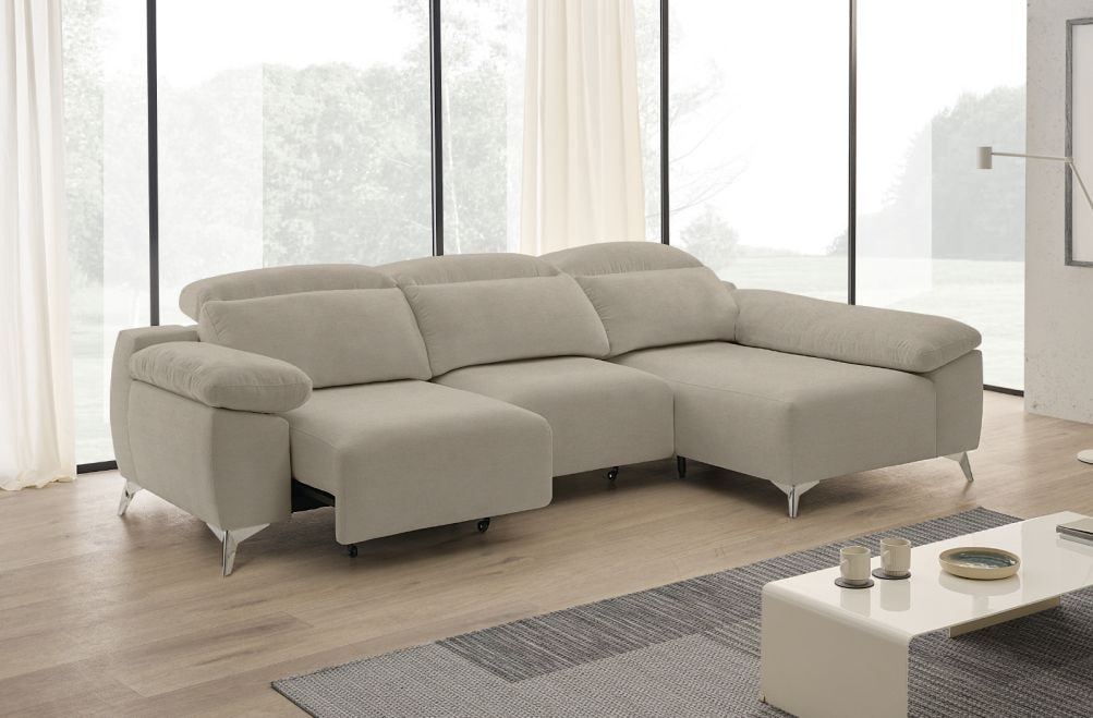 Sofá chaise longue de tela Boost de StyleKomfort - principal