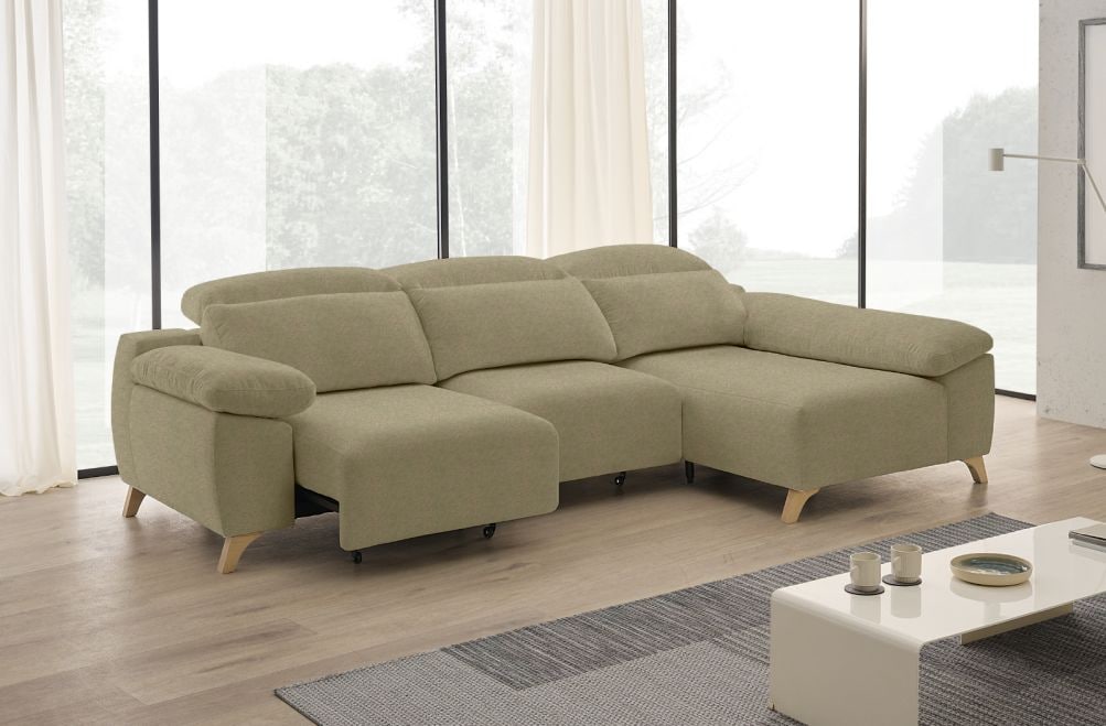 Sofá chaise longue de tela Boost de StyleKomfort - principal