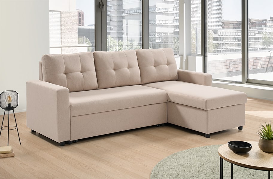 Sofá cama de tela Bilbo extra de HOME - principal