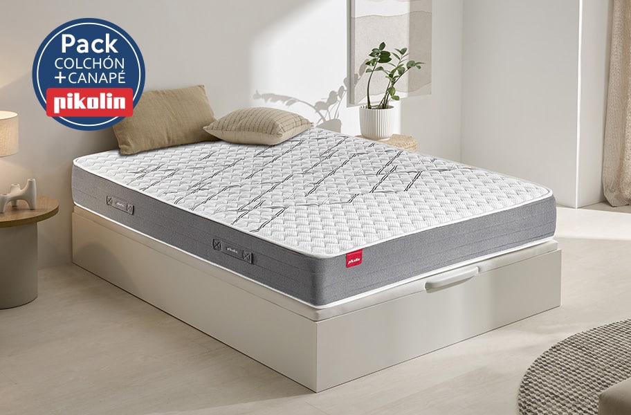 Pack colchón espumación Mumbai y canapé Magicbox de Pikolin - principal