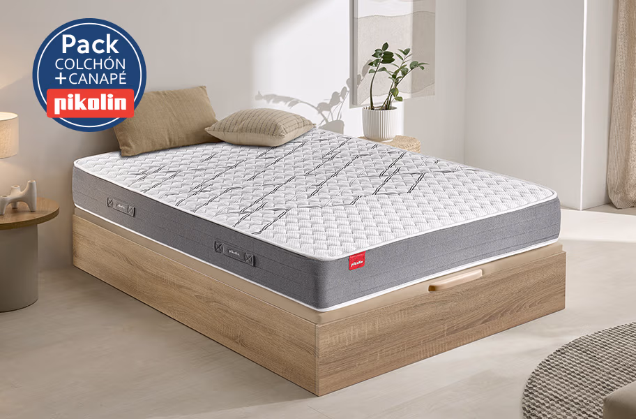 Pack colchón espumación Mumbai y canapé Magicbox de Pikolin - principal