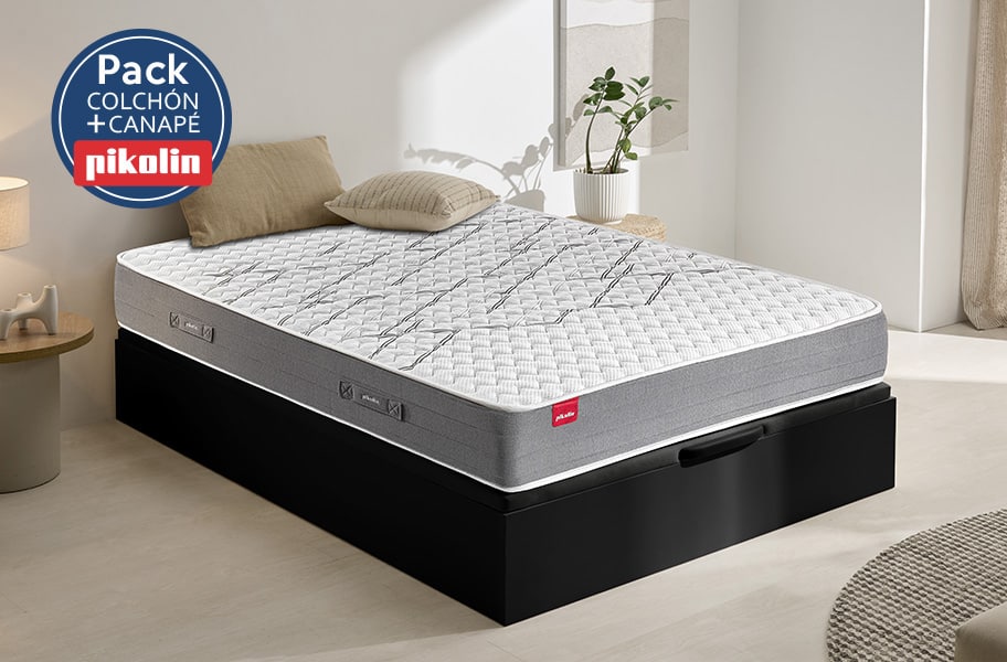 Pack colchón espumación Mumbai y canapé Magicbox de Pikolin - principal