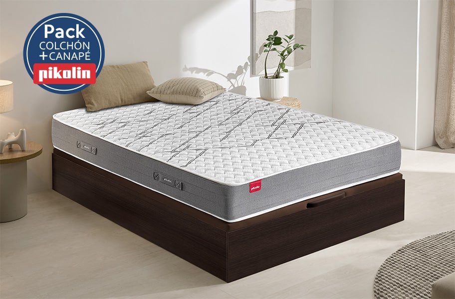 Pack colchón espumación Mumbai y canapé Magicbox de Pikolin - principal