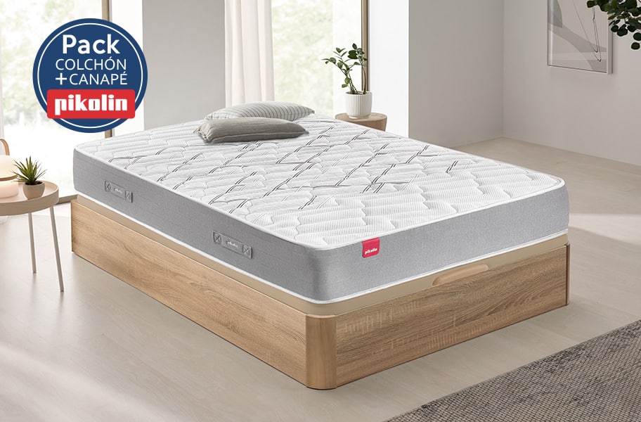 Pack colchón muelles ensacados Calatea y canapé Airbox Pikolin - principal