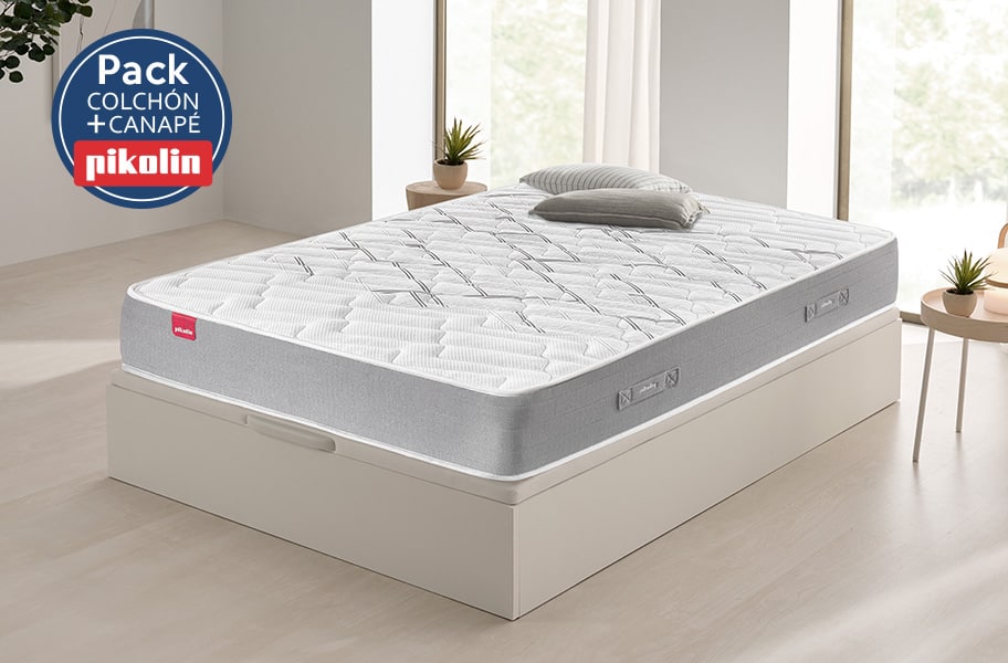 Pack colchón muelles ensacado Calatea y canapé Magicbox Pikolin - principal