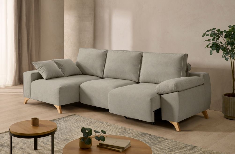 Sofá chaise longue de tela Nova de StyleKomfort - principal