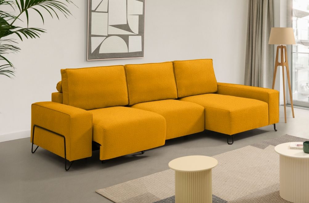 Sofá chaise longue de tela Epic de StyleKomfort - principal