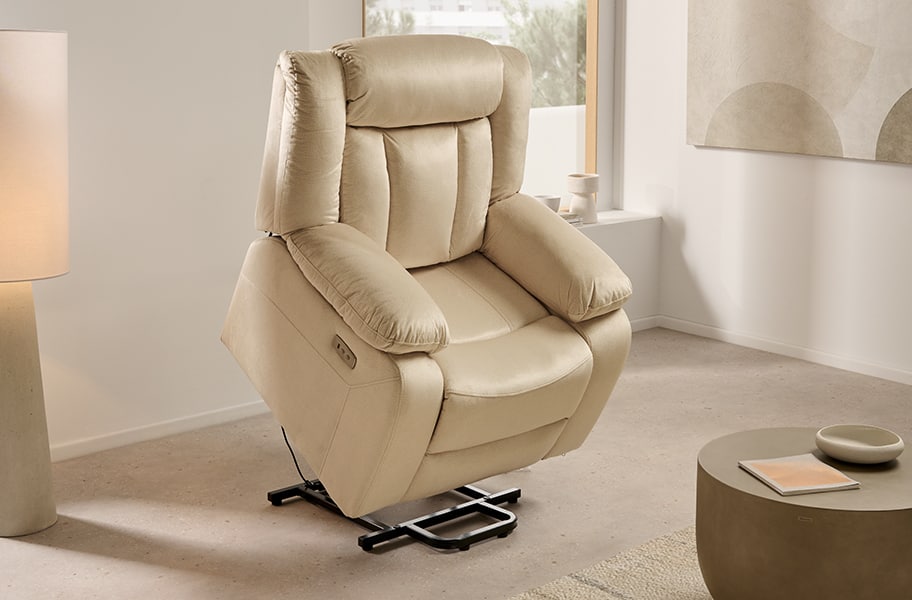 Sillón relax powerlift de tela Nero de HOME - principal