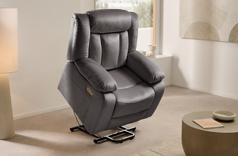 Sillón relax powerlift de tela Nero de HOME - principal