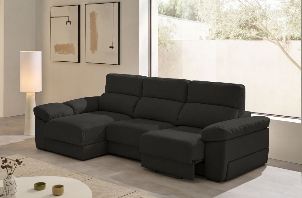 Sofá chaise longue de tela Evan de Stylekomfort - principal