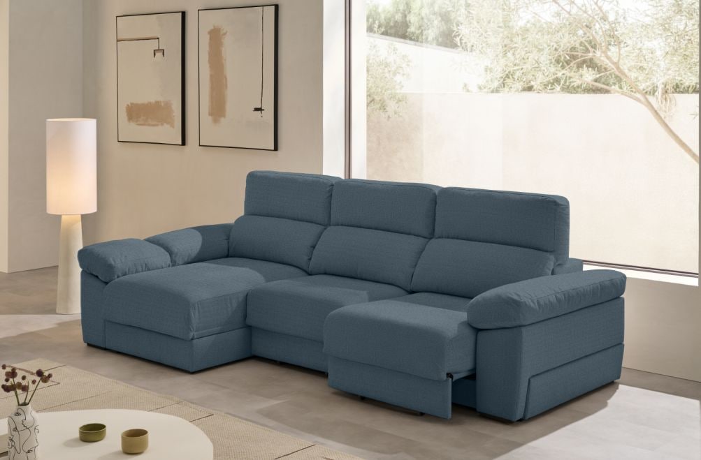 Sofá chaise longue de tela Evan de Stylekomfort - principal