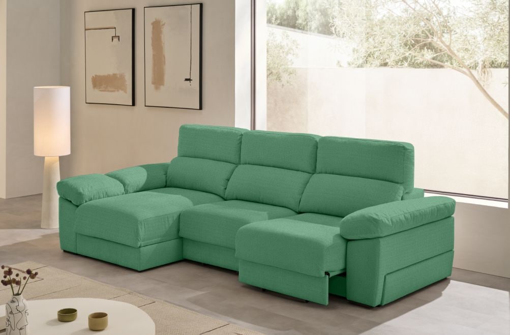Sofá chaise longue de tela Evan de Stylekomfort - principal