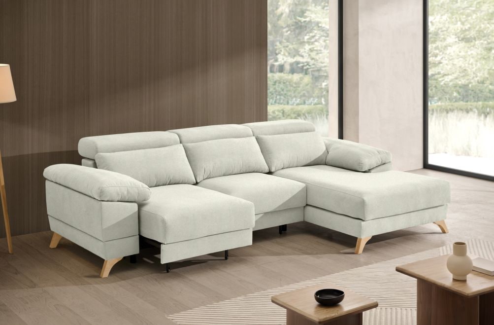 Sofá chaise longue de tela Volt eléctrico de StyleKomfort - principal
