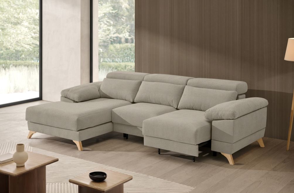 Sofá chaise longue de tela Volt eléctrico de StyleKomfort - principal