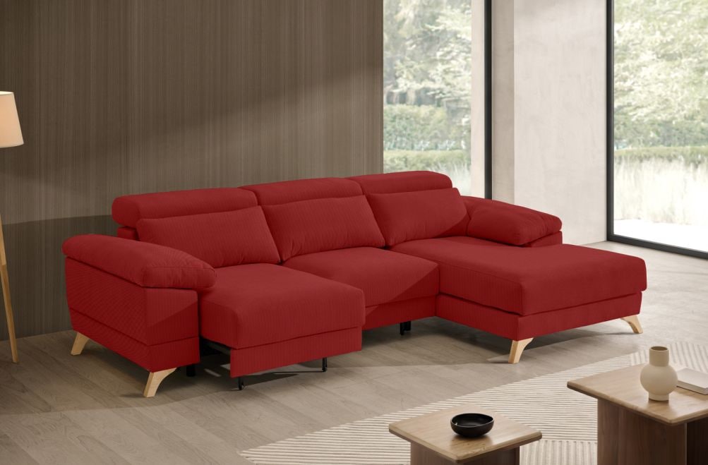 Sofá chaise longue de tela Volt eléctrico de StyleKomfort - principal