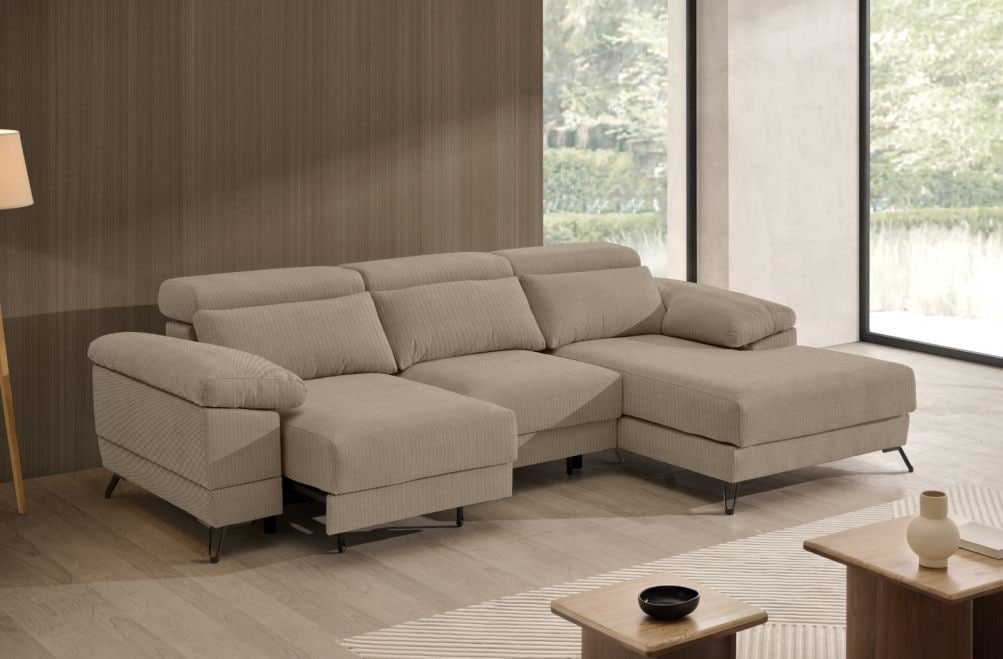 Sofá chaise longue de tela Volt eléctrico de StyleKomfort - principal