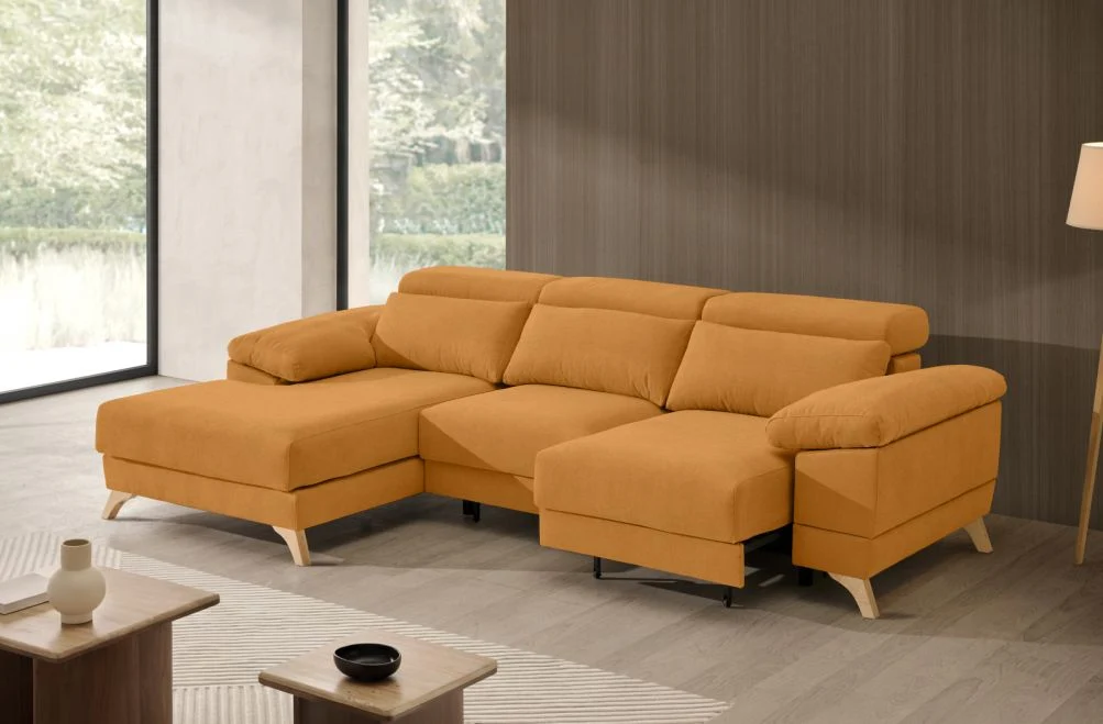 Sofá chaise longue de tela Volt eléctrico de StyleKomfort - principal