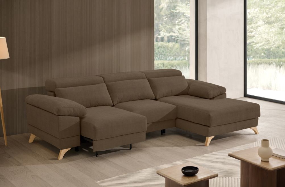 Sofá chaise longue de tela Volt eléctrico de StyleKomfort - principal