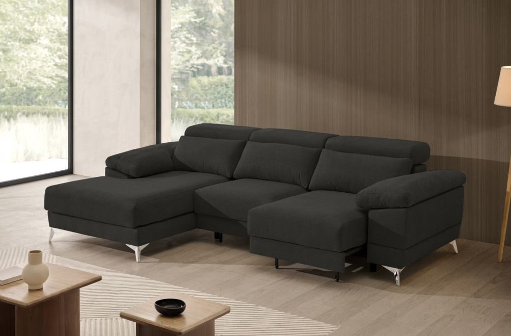 Sofá chaise longue de tela Volt eléctrico de StyleKomfort - principal