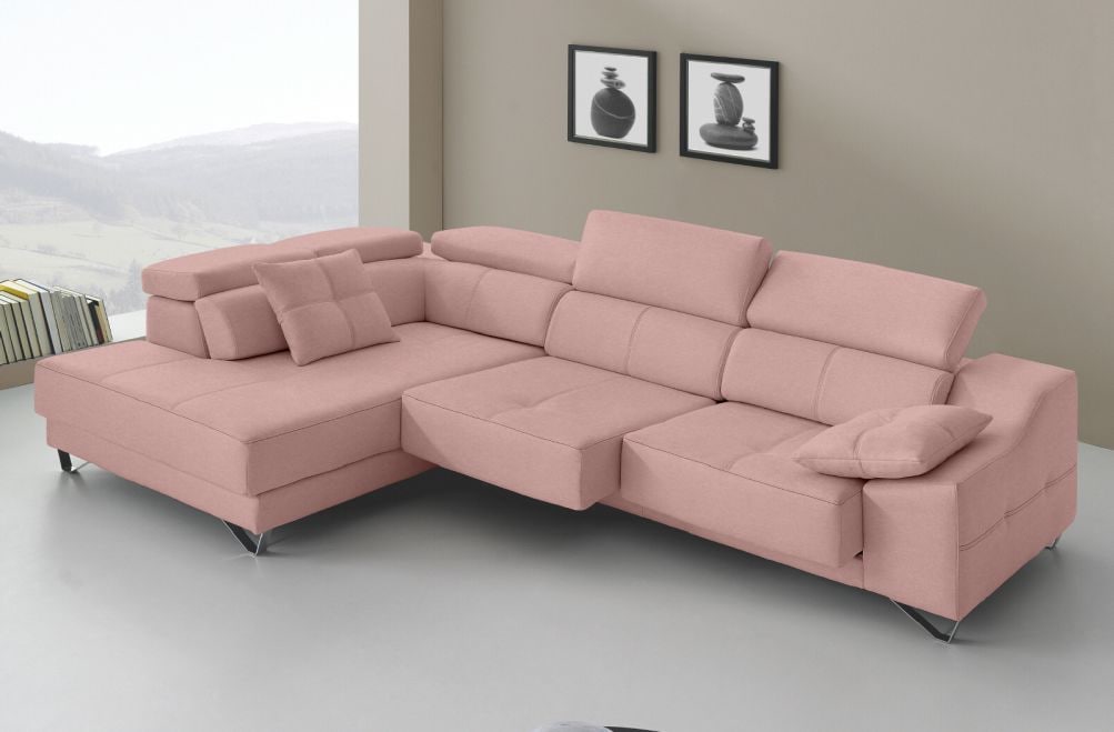 Sofá rinconera de tela Dante de HOME - principal