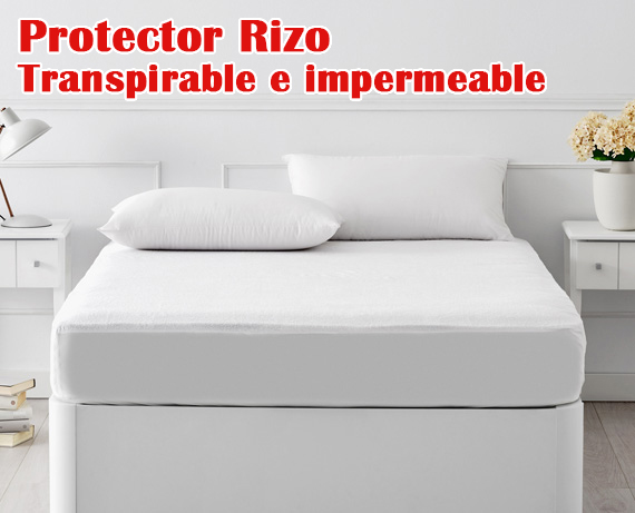 100% algodón Pikolin Home 60 x 120 cm Protector de colchón rizo para cuna impermeable y transpirable 