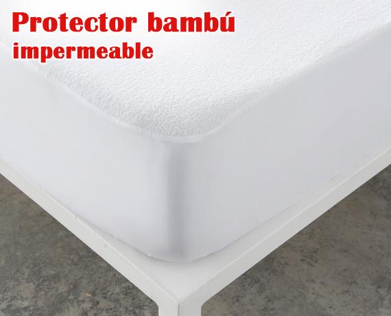 Protector de colchón bambú impermeable de