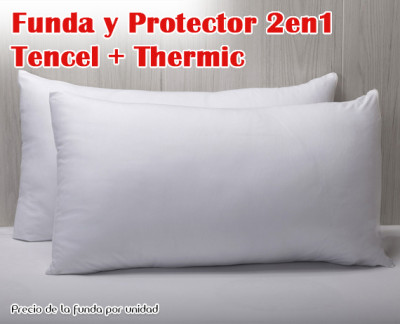 Funda y Protector de almohada 2en1 Thermic Tencel FA19 de Pikolin Home