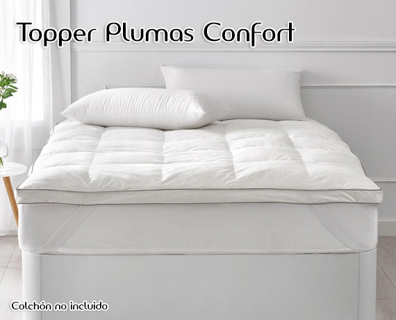 Topper de plumas Confort Natural TC04 de Classic Blanc