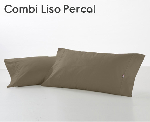 Funda de almohada Percal Combi Liso de HOME