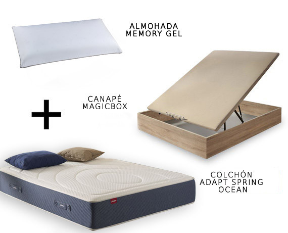 Colch n Memory Adapt Spring Oceancon canap y almohadas de Pikolin