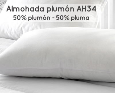 Almohada de plumón con doble funda 100% algodón 40x70cm Pikolin Home