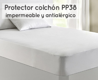 Protector de cama - de Tencel® impermeable y transpirable 135x190/200cm  PIKOLIN HOME, Punto y poliéster