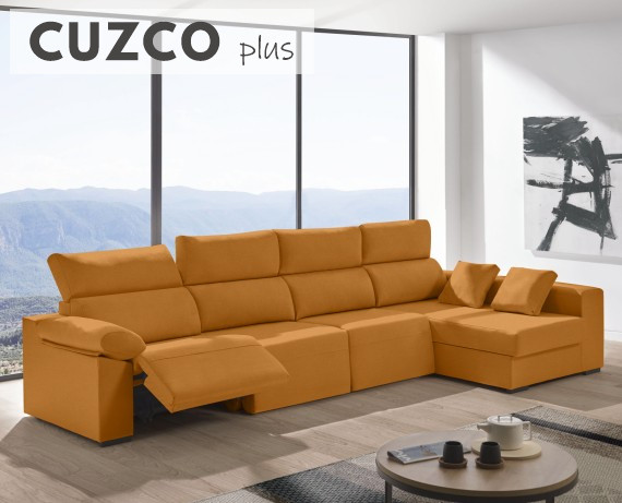 Sofá relax chaise longue de tela Cuzco Plus de HOME - La Tienda HOME